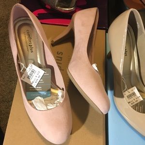 Light Pink Suede Heels